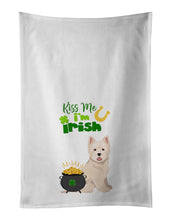 Load image into Gallery viewer, Westie West Highland White Terrier St. Patrick's Day White Kitchen Towel Set of 2 Dish Towels