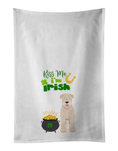 Load image into Gallery viewer, Soft Coated Wheaten Terrier St. Patrick's Day White Kitchen Towel Set of 2 Dish Towels