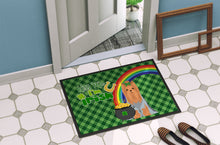 Load image into Gallery viewer, Blue and Tan Full Coat Yorkshire Terrier St. Patrick's Day Doormat - 24x36 Decorative Floor Mat – Indoor/Outdoor Rug with Artistic Flair