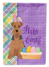 Load image into Gallery viewer, Grizzle and Tan Airedale Terrier Easter Garden Flag – Decorative Outdoor Yard Flag