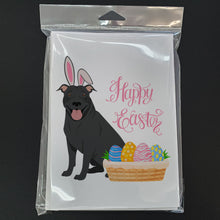 Load image into Gallery viewer, Black Pit Bull Terrier Easter Greeting Cards -  Blank Note Cards – 8-Pack of Artist-Designed Cards with Envelopes
