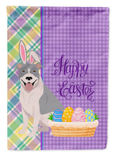 Load image into Gallery viewer, Blue and White Pit Bull Terrier Easter Garden Flag – Decorative Outdoor Yard Flag