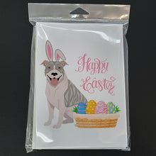 Load image into Gallery viewer, Blue Brindle Pit Bull Terrier Easter Greeting Cards -  Blank Note Cards – 8-Pack of Artist-Designed Cards with Envelopes