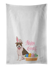 Load image into Gallery viewer, Fawn Brindle Pit Bull Terrier Easter White Kitchen Towel Set of 2 Dish Towels