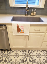 Load image into Gallery viewer, Red Pit Bull Terrier Easter White Kitchen Towel Set of 2 Dish Towels