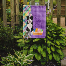Load image into Gallery viewer, Black and White Border Collie Easter Garden Flag – Decorative Outdoor Yard Flag