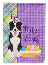 Load image into Gallery viewer, Black and White Border Collie Easter Garden Flag – Decorative Outdoor Yard Flag