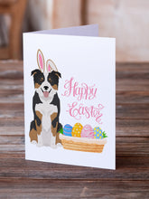 Load image into Gallery viewer, Tricolor Border Collie Easter Greeting Cards -  Blank Note Cards – 8-Pack of Artist-Designed Cards with Envelopes