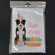 Load image into Gallery viewer, Tricolor Border Collie Easter Greeting Cards -  Blank Note Cards – 8-Pack of Artist-Designed Cards with Envelopes