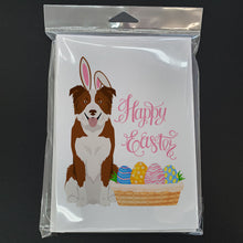 Load image into Gallery viewer, Red and White Border Collie Easter Greeting Cards -  Blank Note Cards – 8-Pack of Artist-Designed Cards with Envelopes