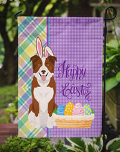 Load image into Gallery viewer, Red and White Border Collie Easter Garden Flag – Decorative Outdoor Yard Flag