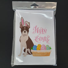 Load image into Gallery viewer, Red Boston Terrier Easter Greeting Cards -  Blank Note Cards – 8-Pack of Artist-Designed Cards with Envelopes