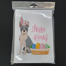 Load image into Gallery viewer, Blue Boston Terrier Easter Greeting Cards -  Blank Note Cards – 8-Pack of Artist-Designed Cards with Envelopes