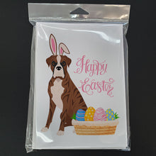 Load image into Gallery viewer, Natural Eared Red Brindle Boxer Easter Greeting Cards -  Blank Note Cards – 8-Pack of Artist-Designed Cards with Envelopes
