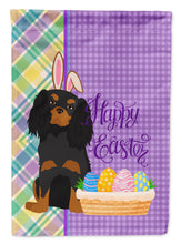 Load image into Gallery viewer, Black and Tan Cavalier Spaniel Easter Garden Flag – Decorative Outdoor Yard Flag