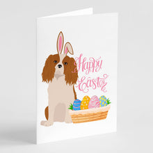 Load image into Gallery viewer, Blenheim Cavalier Spaniel Easter Greeting Cards -  Blank Note Cards – 8-Pack of Artist-Designed Cards with Envelopes