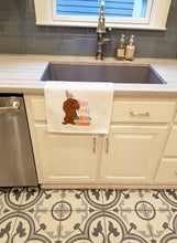 Load image into Gallery viewer, Ruby Cavalier Spaniel Easter White Kitchen Towel Set of 2 Dish Towels
