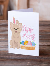Load image into Gallery viewer, Longhaired Cream Chihuahua Easter Greeting Cards -  Blank Note Cards – 8-Pack of Artist-Designed Cards with Envelopes