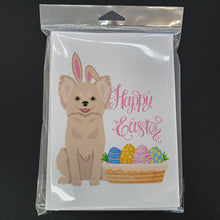 Load image into Gallery viewer, Longhaired Cream Chihuahua Easter Greeting Cards -  Blank Note Cards – 8-Pack of Artist-Designed Cards with Envelopes