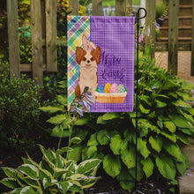 Load image into Gallery viewer, Longhaired Red and White Chihuahua Easter Garden Flag – Decorative Outdoor Yard Flag