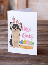 Load image into Gallery viewer, Longhaired Black and White Chihuahua Easter Greeting Cards -  Blank Note Cards – 8-Pack of Artist-Designed Cards with Envelopes