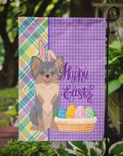 Load image into Gallery viewer, Longhaired Blue and Tan Chihuahua Easter Garden Flag – Decorative Outdoor Yard Flag