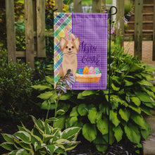 Load image into Gallery viewer, Longhaired Gold and White Chihuahua Easter Garden Flag – Decorative Outdoor Yard Flag
