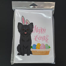 Load image into Gallery viewer, Longhaired Black Chihuahua Easter Greeting Cards -  Blank Note Cards – 8-Pack of Artist-Designed Cards with Envelopes