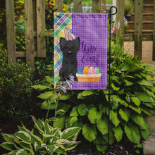 Load image into Gallery viewer, Longhaired Black Chihuahua Easter Garden Flag – Decorative Outdoor Yard Flag