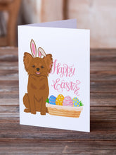 Load image into Gallery viewer, Longhaired Red Chihuahua Easter Greeting Cards -  Blank Note Cards – 8-Pack of Artist-Designed Cards with Envelopes