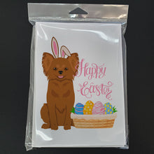 Load image into Gallery viewer, Longhaired Red Chihuahua Easter Greeting Cards -  Blank Note Cards – 8-Pack of Artist-Designed Cards with Envelopes