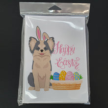Load image into Gallery viewer, Longhaired Blue and White Chihuahua Easter Greeting Cards -  Blank Note Cards – 8-Pack of Artist-Designed Cards with Envelopes