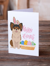 Load image into Gallery viewer, Longhaired Black and Red Chihuahua Easter Greeting Cards -  Blank Note Cards – 8-Pack of Artist-Designed Cards with Envelopes