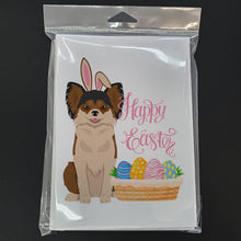 Load image into Gallery viewer, Longhaired Black and Red Chihuahua Easter Greeting Cards -  Blank Note Cards – 8-Pack of Artist-Designed Cards with Envelopes