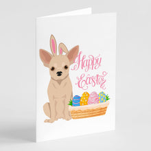 Load image into Gallery viewer, Fawn Chihuahua Easter Greeting Cards -  Blank Note Cards – 8-Pack of Artist-Designed Cards with Envelopes