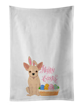 Load image into Gallery viewer, Fawn Chihuahua Easter White Kitchen Towel Set of 2 Dish Towels