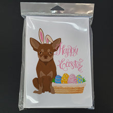 Load image into Gallery viewer, Chocolate and Tan Chihuahua Easter Greeting Cards -  Blank Note Cards – 8-Pack of Artist-Designed Cards with Envelopes