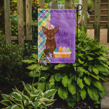Load image into Gallery viewer, Chocolate and Tan Chihuahua Easter Garden Flag – Decorative Outdoor Yard Flag
