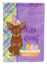 Load image into Gallery viewer, Chocolate and Tan Chihuahua Easter Garden Flag – Decorative Outdoor Yard Flag