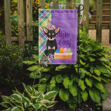 Load image into Gallery viewer, Black and Cream Chihuahua Easter Garden Flag – Decorative Outdoor Yard Flag
