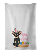 Load image into Gallery viewer, Black and Cream Chihuahua Easter White Kitchen Towel Set of 2 Dish Towels