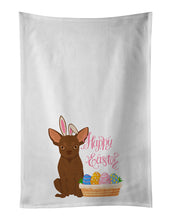 Load image into Gallery viewer, Chocolate Chihuahua Easter White Kitchen Towel Set of 2 Dish Towels