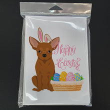 Load image into Gallery viewer, Red Chihuahua Easter Greeting Cards -  Blank Note Cards – 8-Pack of Artist-Designed Cards with Envelopes