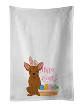 Load image into Gallery viewer, Red Chihuahua Easter White Kitchen Towel Set of 2 Dish Towels