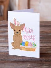Load image into Gallery viewer, Gold Chihuahua Easter Greeting Cards -  Blank Note Cards – 8-Pack of Artist-Designed Cards with Envelopes