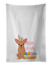 Load image into Gallery viewer, Gold Chihuahua Easter White Kitchen Towel Set of 2 Dish Towels