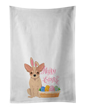 Load image into Gallery viewer, Fawn and White Chihuahua Easter White Kitchen Towel Set of 2 Dish Towels