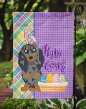 Load image into Gallery viewer, Longhair Blue and Tan Dapple Dachshund Easter Garden Flag – Decorative Outdoor Yard Flag