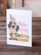 Load image into Gallery viewer, Longhair Cream Dapple Dachshund Easter Greeting Cards -  Blank Note Cards – 8-Pack of Artist-Designed Cards with Envelopes