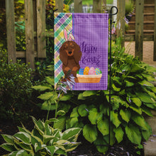 Load image into Gallery viewer, Longhair Chocolate and Tan Dachshund Easter Garden Flag – Decorative Outdoor Yard Flag